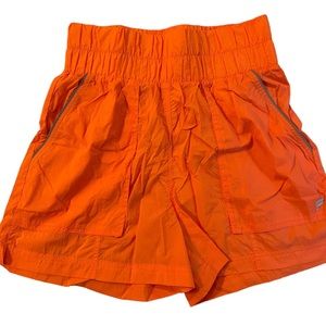 NWT Fabletics ultra high rise nylon shorts in passion orange